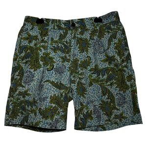 Houston White Paisley Print Shorts Size 34 Cotton‎ Blend Mens Casual Beach
